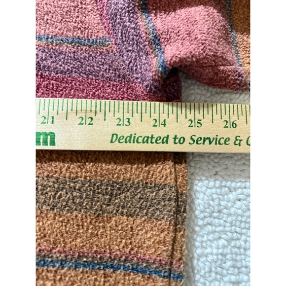 VTG STYLE NEW YORK Striped Textured Oversized Button Up Shirt Women's Size‎ S - Picture 5 of 10